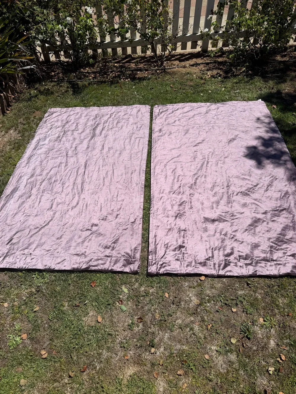 West Elm Velvet Luster 2-Piece Drape Set Purple Unlined Cotton Blend 48x84 GUC
